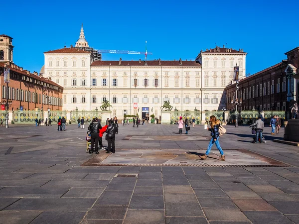 Piazza Castello Turim (HDR ) — Fotografia de Stock