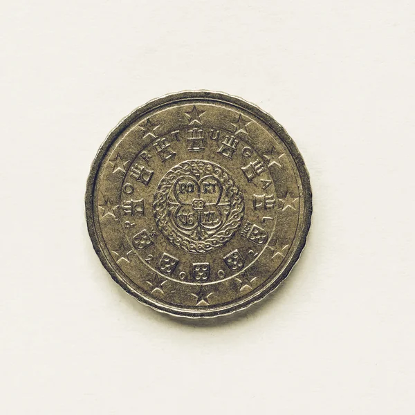Vintage portugalski 10 centów — Zdjęcie stockowe