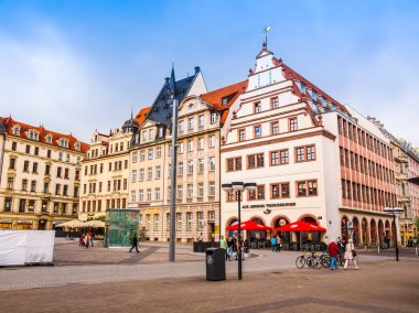 Turistler Leipzig Almanya (Hdr)