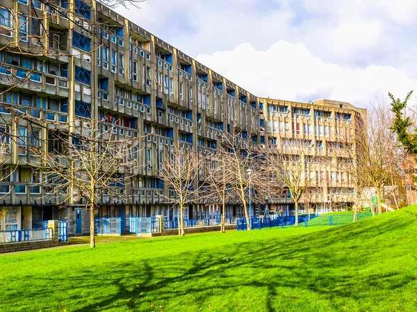 Robin Hood Gardens w Londynie (Hdr) — Zdjęcie stockowe