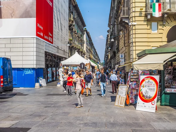 Pessoas que visitam Turim (HDR ) — Fotografia de Stock