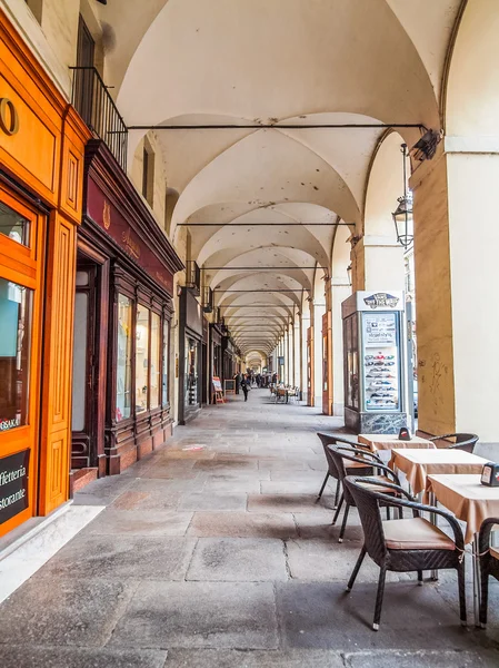 Portici Via Po στο Τορίνο Ιταλίας (Hdr) — Φωτογραφία Αρχείου