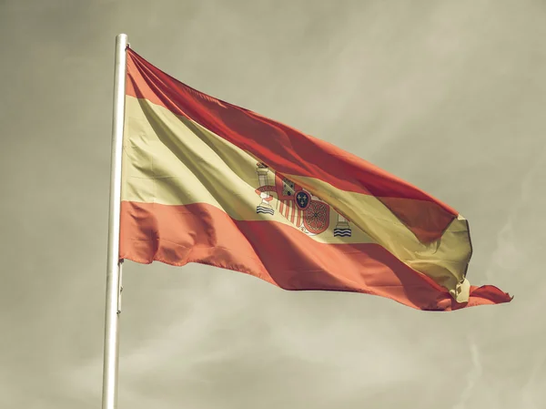 Vintage op zoek vlag van Spanje — Stockfoto