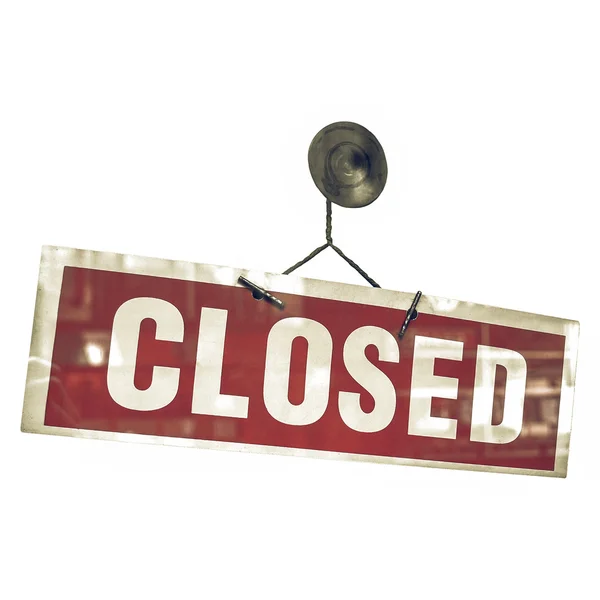 Vintage looking Red closed sign — Stock Photo, Image