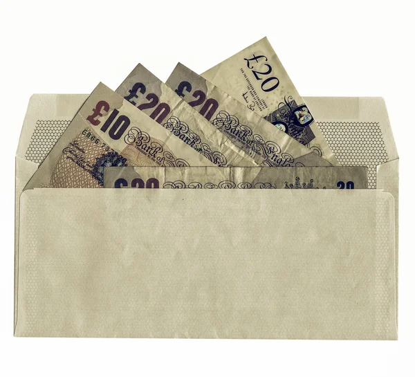 Vintage geld in de envelop — Stockfoto