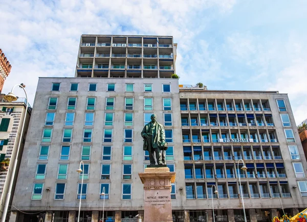 Raffaele Rubattino statue in Genoa (HDR) — Stock Photo, Image