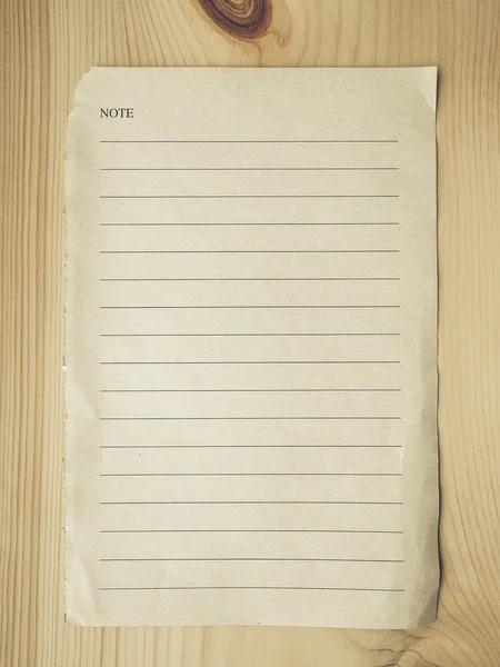 Vintage looking Blank note book page — Stock Photo, Image