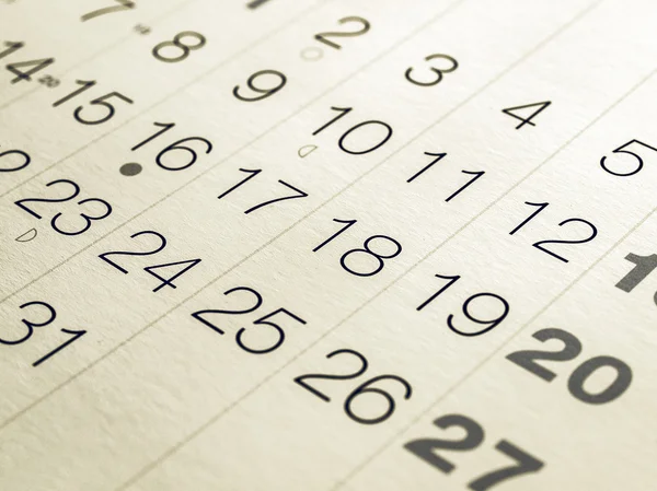 Calendario dall'aspetto vintage — Foto Stock