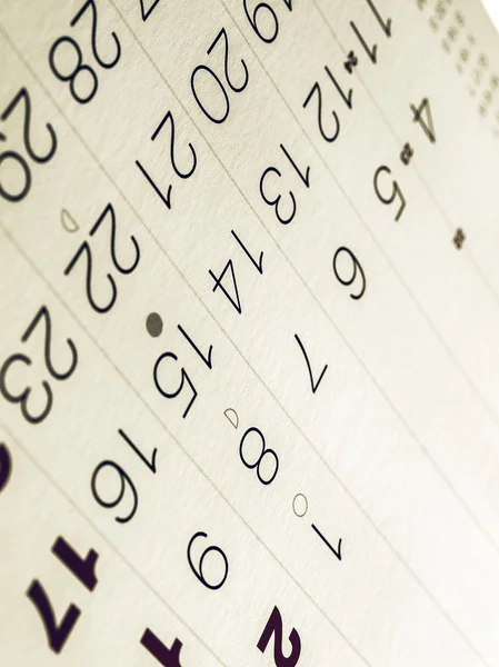 Calendario dall'aspetto vintage — Foto Stock