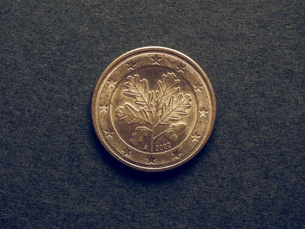 Vintage Five Cent Euro coin — Stockfoto
