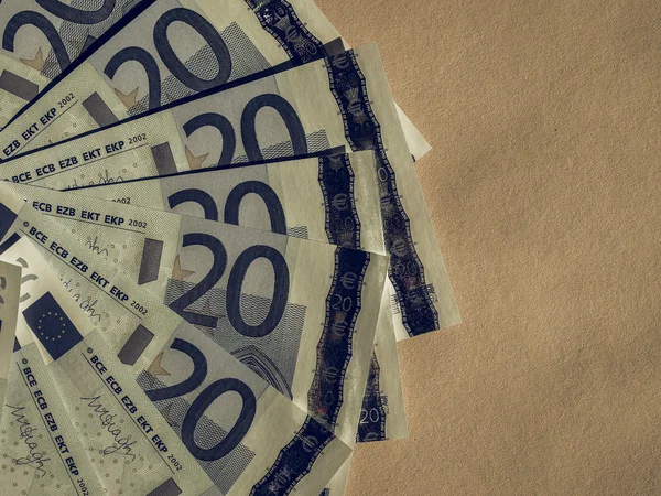 Винтажные банкноты в 20 евро — стоковое фото