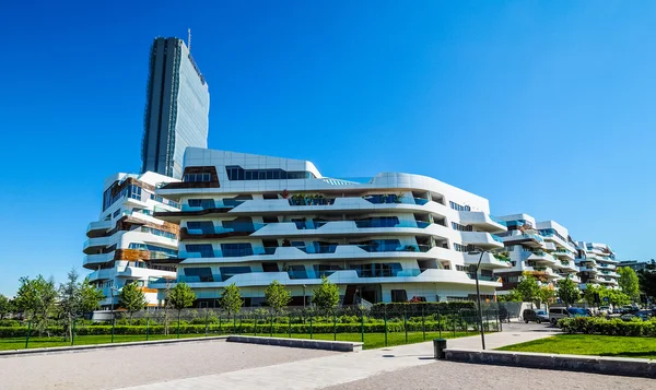 Complexo Residencial CityLife Milano por Zaha Hadid em Milão (HDR ) — Fotografia de Stock