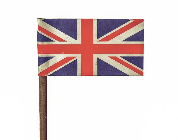 寻找孤立的英国国旗的老式 — 图库照片