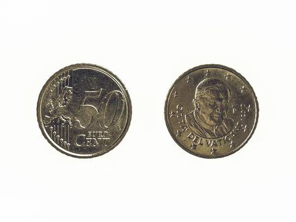 Moneda de euro vintage — Foto de Stock