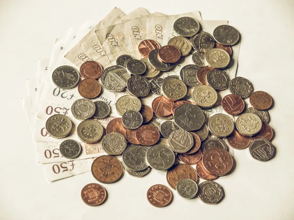 Vintage brittiska pund — Stockfoto