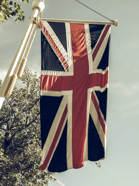 Vintage buscando Bandera del Reino Unido — Foto de Stock