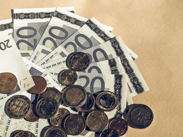 Sedlar och mynt i euro — Stockfoto