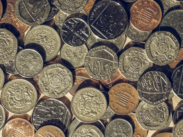 Monedas de Libra Vintage —  Fotos de Stock