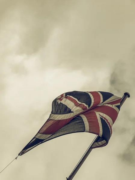 Vintage ser brittiska flaggan — Stockfoto