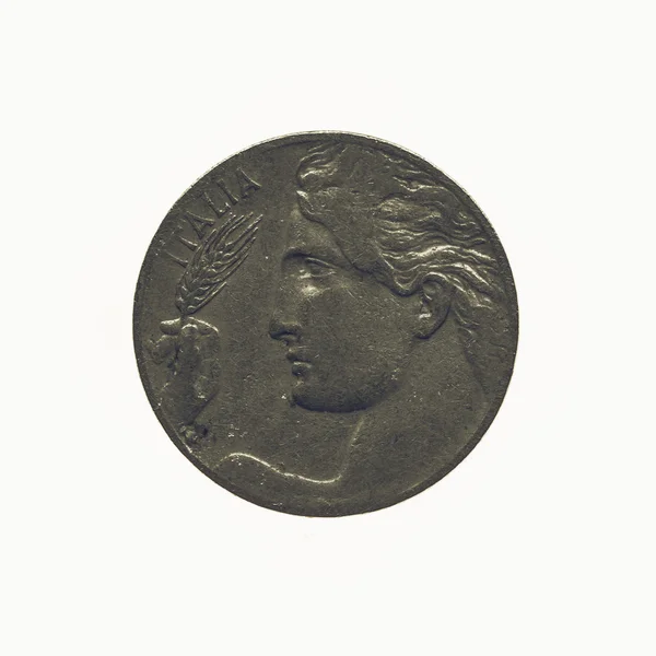 Oldtimer-Münze isoliert — Stockfoto