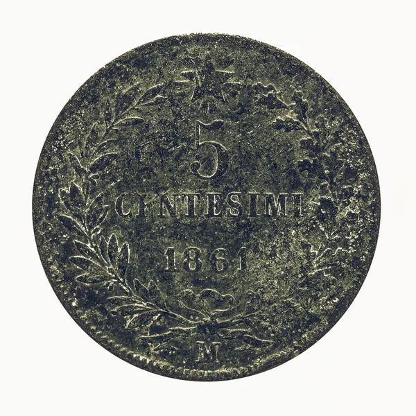 Vintage Italian coin — Stock Photo, Image