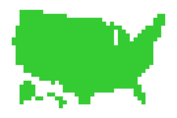 Simple Pixel Map United States America — Stock Photo, Image
