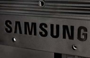 SEOUL, Kuzey Kore - CIRCA ECTOBER 2020 Samsung işareti