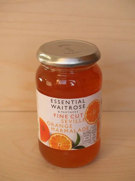 London Storbritannien Circa October 2020 Jar Waitrose Finskuren Sevilla Apelsinmarmelad — Stockfoto