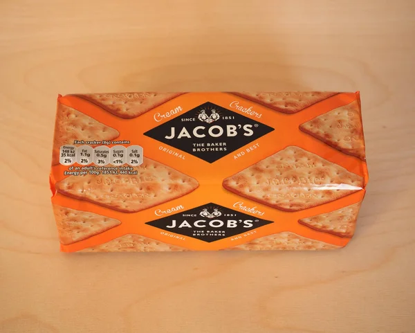 London Circa October 2020 Packet Jacob Cream Crackers Biscuits — Stock Photo, Image