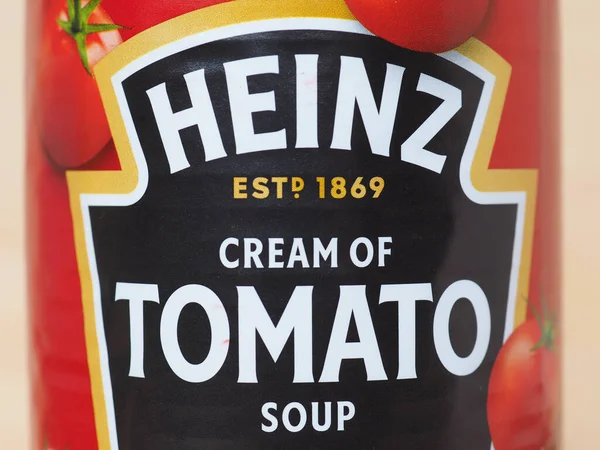 Pittsburgh, ABD - CRCA ARALIK 2020: Bir kutu Heinz kremalı domates çorbası