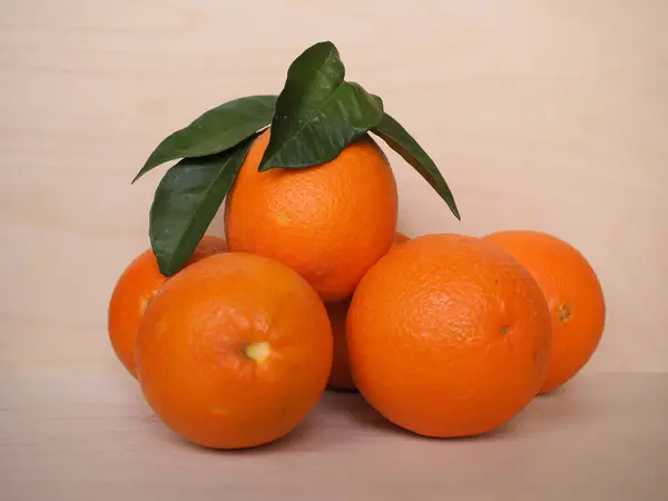 Fruta Doce Laranja Vegetariana Alimentos Nome Científico Citrus Sinensis — Fotografia de Stock