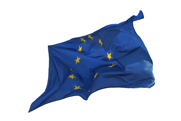 flag of the European Union (EU) aka Europe isolated over white background