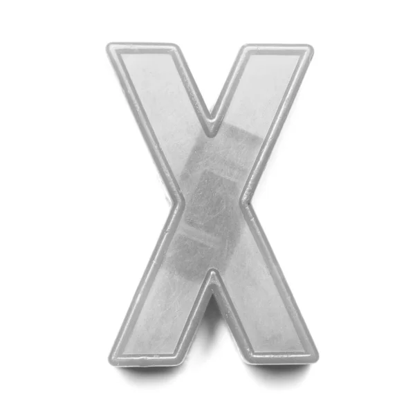 黒と白で英国のアルファベットの磁気大文字X — ストック写真