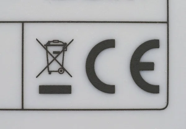 ドイツ ベルリン Circaエイプリル2021 単一市場EecおよびWeeeで取引されている製品のCeマーキングはシンボルを処分しません — ストック写真
