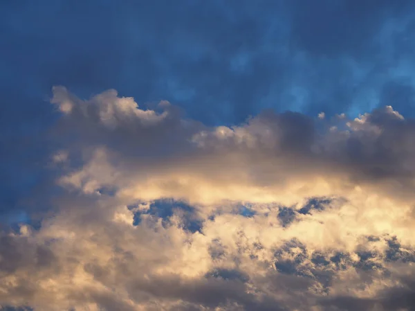Ciel Bleu Orageux Dramatique Avec Des Nuages Sombres Utiles Comme — Photo
