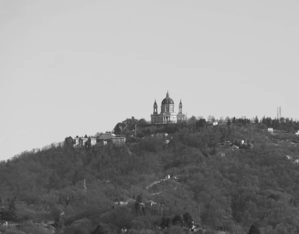 Basílica Superga Turín Italia Blanco Negro — Foto de Stock