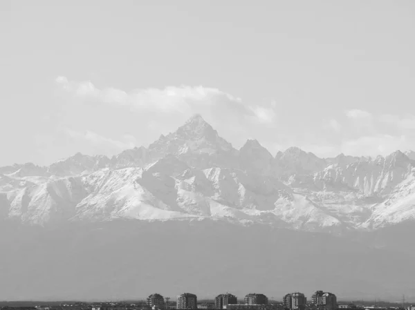 Monviso Alias Monte Viso Berggebied Van Alpen Vanaf Stad Turijn — Stockfoto