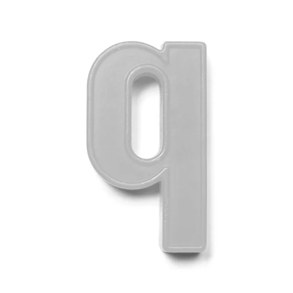 黑白字大写字母Q的小写字母 — 图库照片
