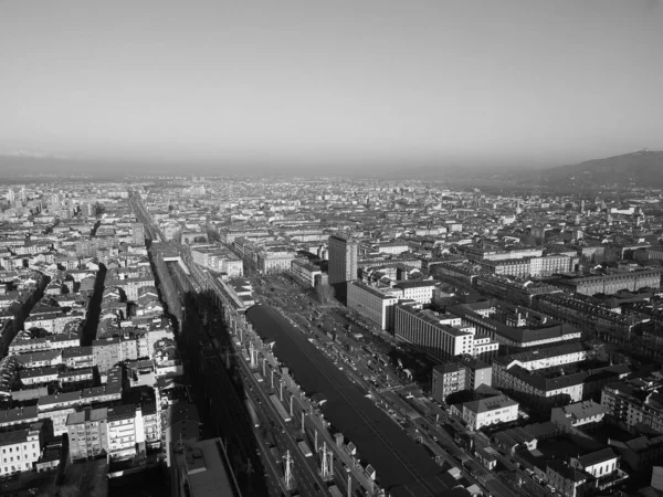 图为意大利都灵市的黑白照片 — 图库照片