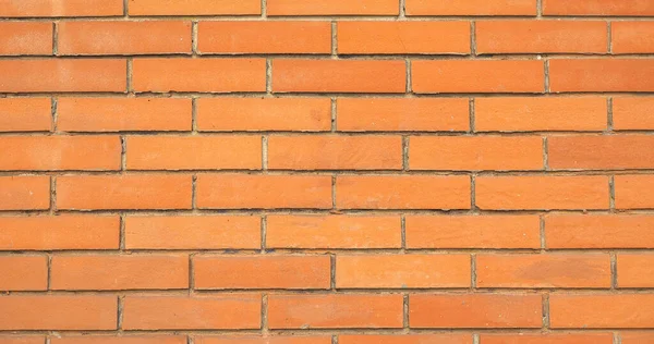 Ancho Pared Ladrillo Rojo Útil Como Fondo — Foto de Stock