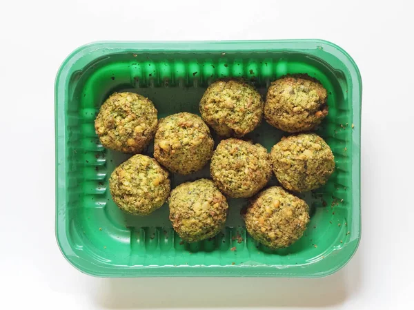 Falafel Cibo Tradizionale Medio Orientale Frittella Fritta Fave Ceci Macinati — Foto Stock