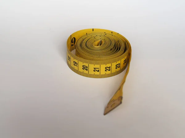 Measuring Tape Flexible Ruler Ribbon Tailoring Both Imperial Metric Units — Stock Photo, Image