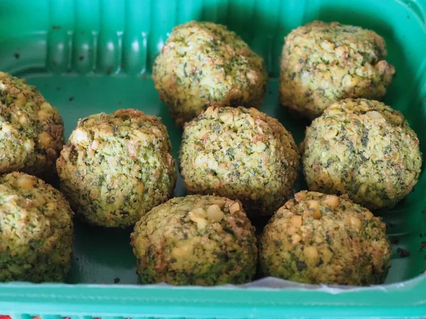 Falafel Cibo Tradizionale Medio Orientale Frittella Fritta Fave Ceci Macinati — Foto Stock