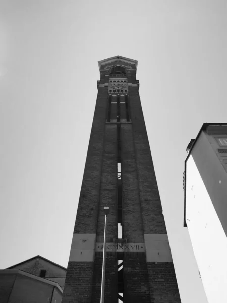 Steeple Chiesa San Giuseppe Church Turin Italy Mcmxxvii Translation 1927 — Fotografia de Stock