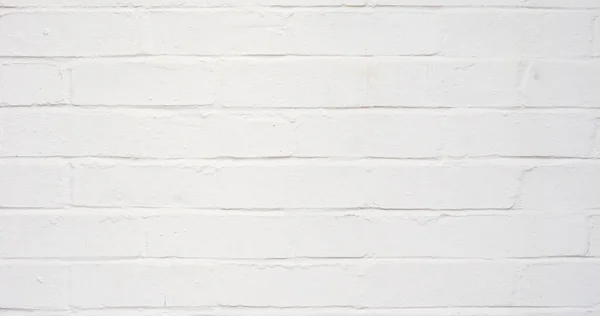 Parede Tijolo Branco Larga Útil Como Fundo — Fotografia de Stock