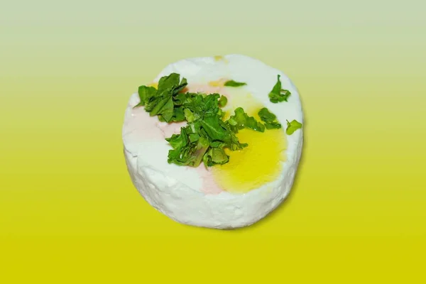 Aynı Renkte Zeytinyağı Maydanozlu Tomino Peyniri — Stok fotoğraf