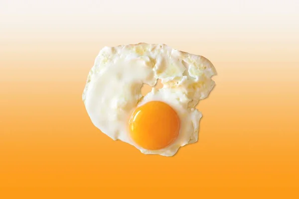 Fried Egg Matching Colour Gradient Background — Stock Photo, Image