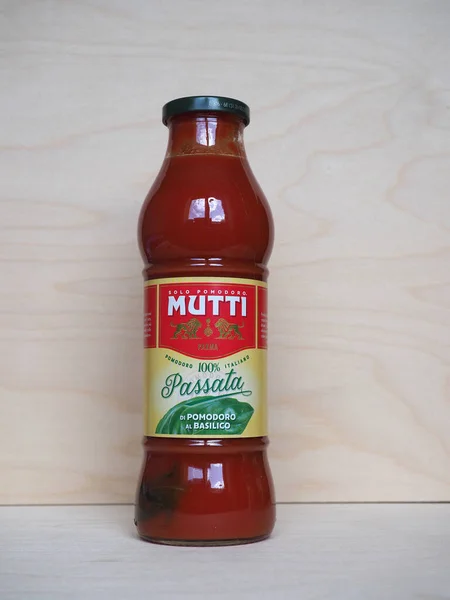 Parma Italië Circa Mei 2021 Pot Mutti Tomatensaus — Stockfoto