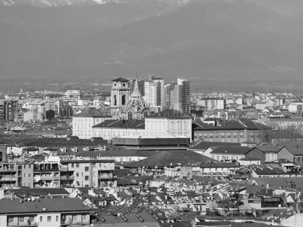 图为意大利都灵市的黑白照片 — 图库照片