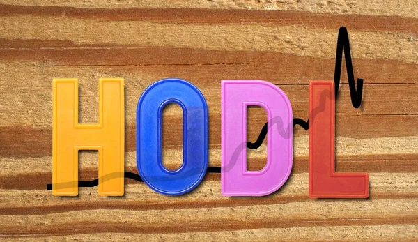 Hodl Een Term Afgeleid Van Een Spelfout Van Hold Die — Stockfoto